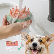 2-in-1 Pet Bath Brush | Massage & Shampoo Dispenser