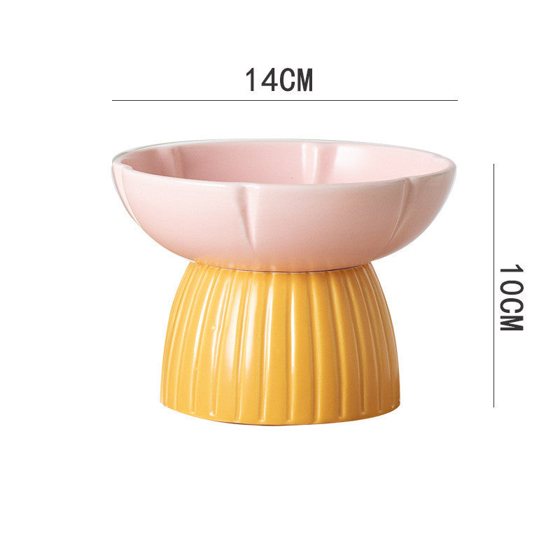 Macaron Ceramic Pet Bowl | Colorful Feeding Dish
