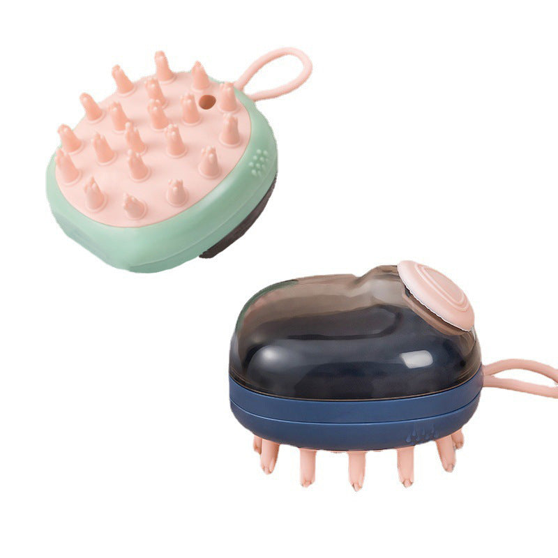 2-in-1 Pet Bath Brush | Massage & Shampoo Dispenser