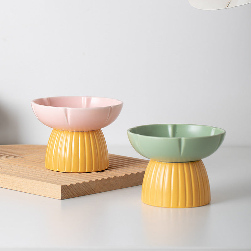 Macaron Ceramic Pet Bowl | Colorful Feeding Dish