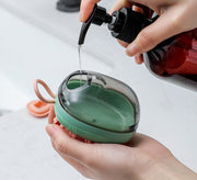 2-in-1 Pet Bath Brush | Massage & Shampoo Dispenser