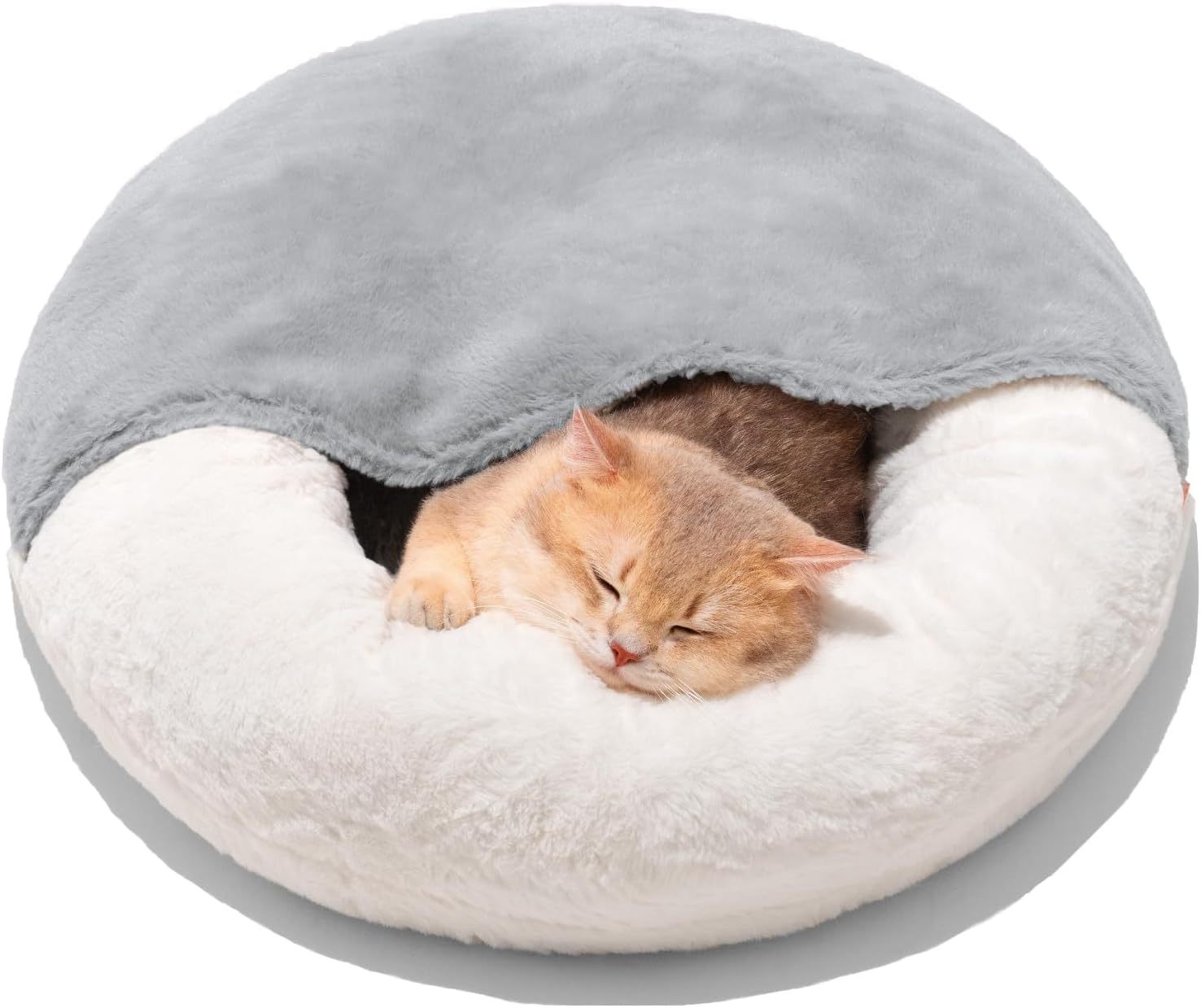 MEWOOFUN Enclosed Cat Bed Cave | Washable Cozy Pet Bed